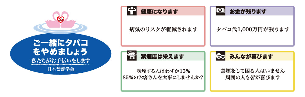 禁煙ポスター ご一緒にタバコをやめましょう